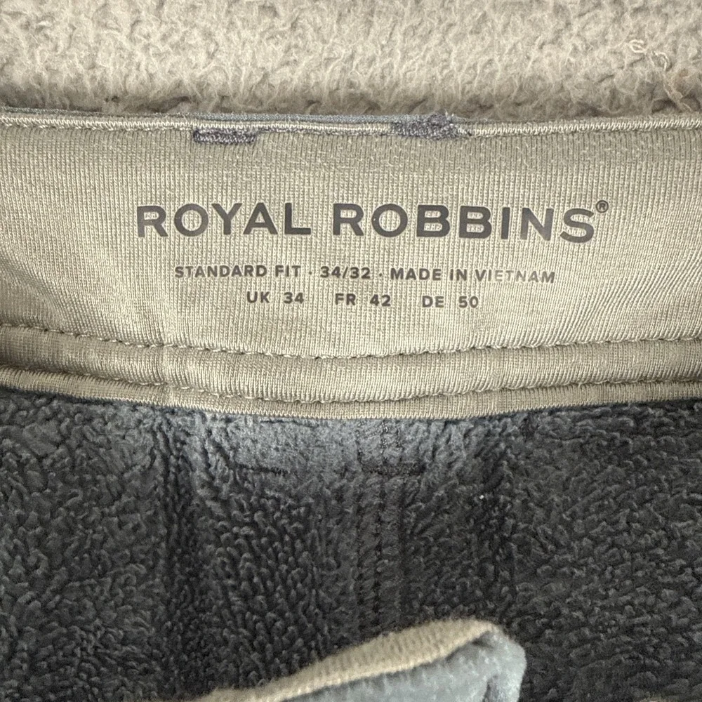 Royal Robbins Pants Mens 34x32 Blue Alpine Mountain Pro Winter Fleece-Lined